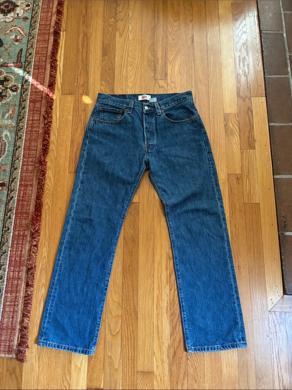 Levi's Men’s Dark Blue Straight Leg Jeans